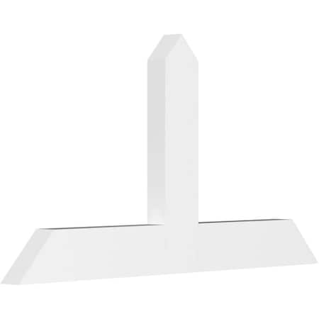 Ekena Millwork Portland Architectural Grade PVC Gable Bracket, 36"W x 19 1/2"H x 2"D x 4"F, 13/12 Pitch GBP036X20X0204POR00